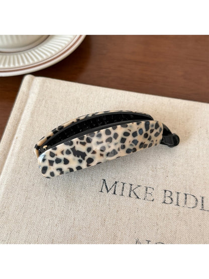 Beau - Glossy Marbled Acetate Banana Clip