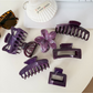 Beau - Marbled Glossy Plastic Hair Claw Clip