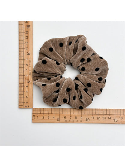 Gifty - Velvet Polka Dot Large Hair Scrunchie