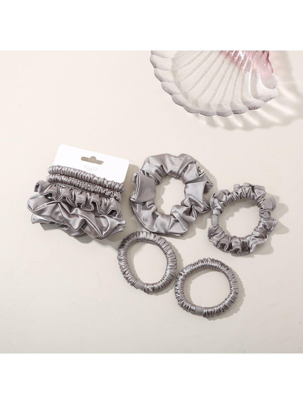 Gifty - Pastel Ruffled Hair Ties Set
