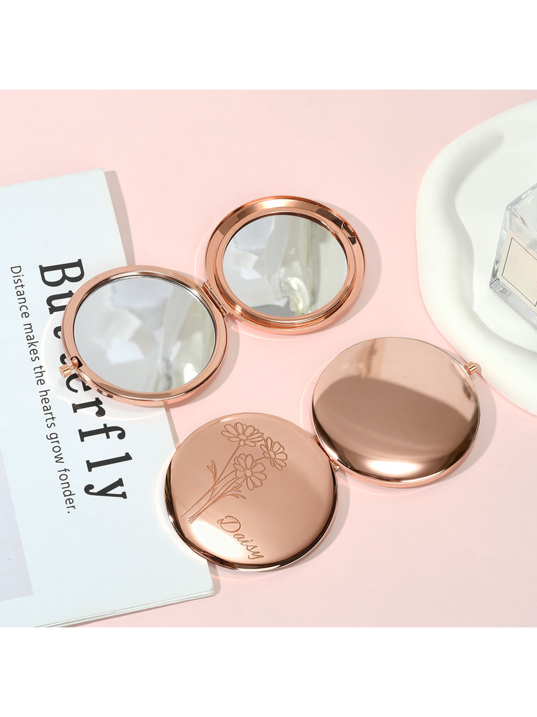 Mirroray - ABS Round Double Mirror Folding Mirror
