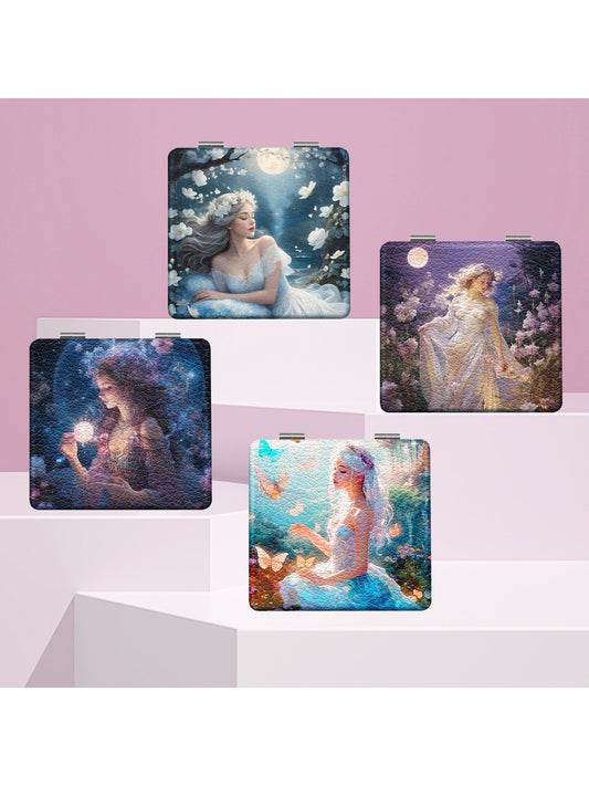 Mirroray - Foldable Beauty Print Portable Makeup Mirror