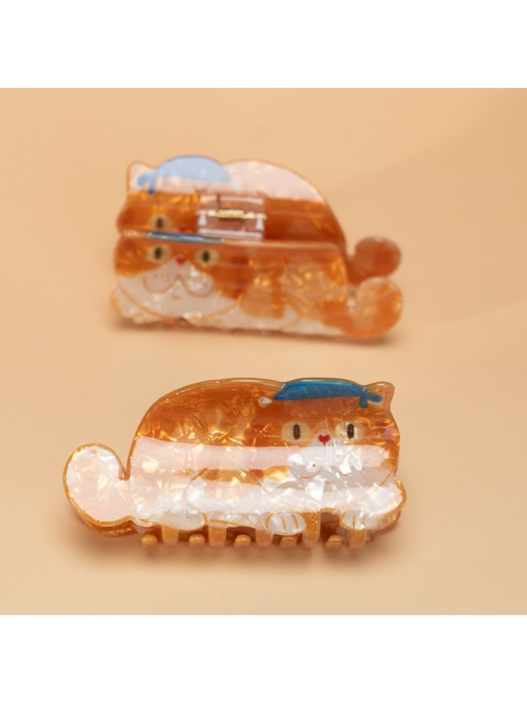 Beau - Cute Orange Acrylic Animal Hair Clip