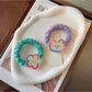 Gifty - Cute Acrylic Bear Smiley Flower Hair Tie