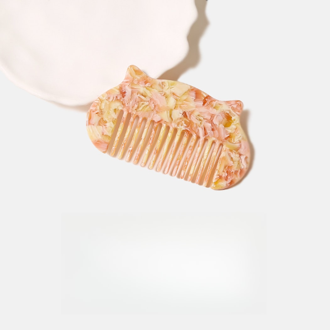 Camerow - Acetate Cat Ear Silhouette Styling Comb
