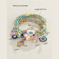 Lovra bracelet worn on wrist showcasing its vintage style and colorful beads