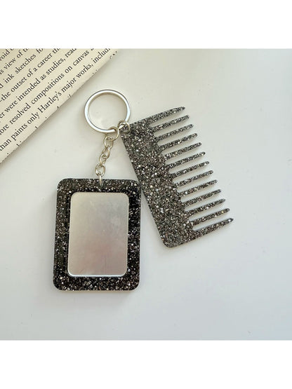 Keypus - Rectangular Glitter Comb Keychain