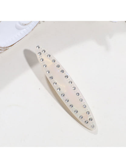 Beau - Rhinestone Acrylic Side Fringe Hair Clip