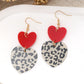 Earedge - Leopard Print Heart Shaped Earrings