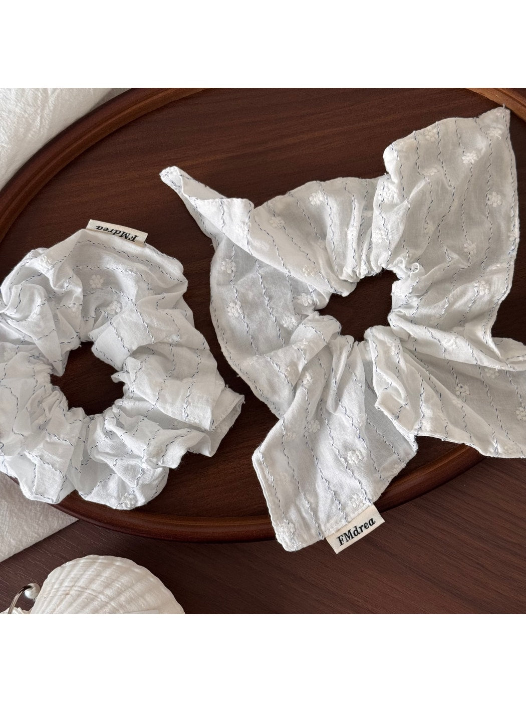 Gifty - Textured Pleated Polyester Fabric Scrunchie