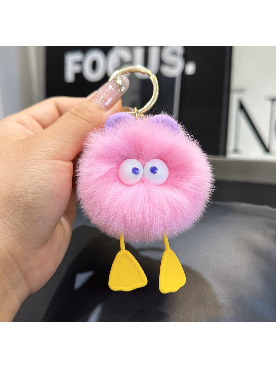 Keypus - Fluffy Duck Keychain For Bags Backpacks