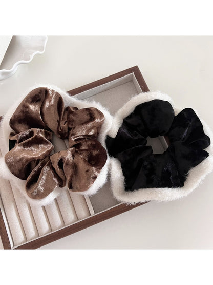 Gifty - Plush Trim Velvet Hair Ties