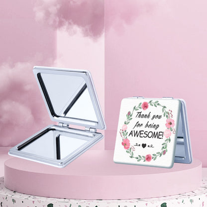 Mirroray - White PU Foldable Portable Makeup Mirror