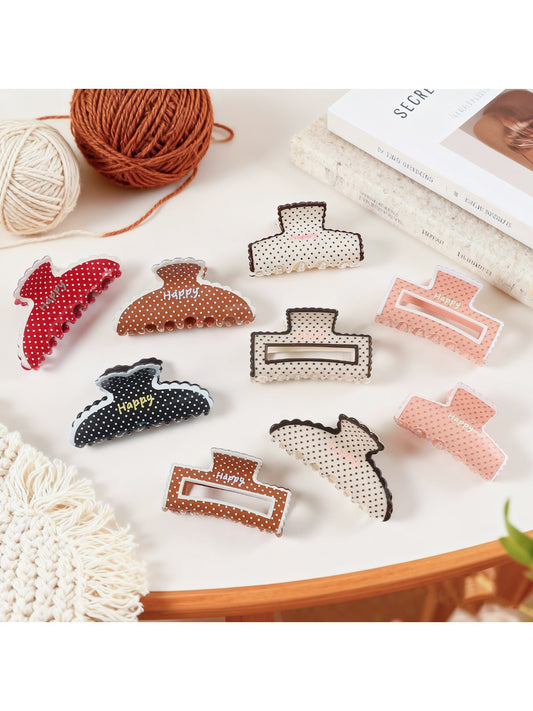 Beau - Stylish Polka Dot Claw Clip