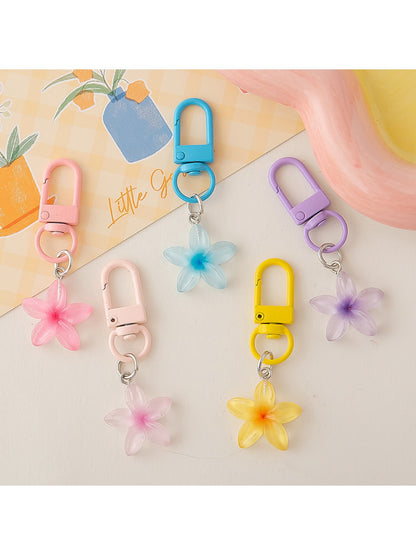 Keypus - Cute Colorful Transparent Flower Shaped Keychain