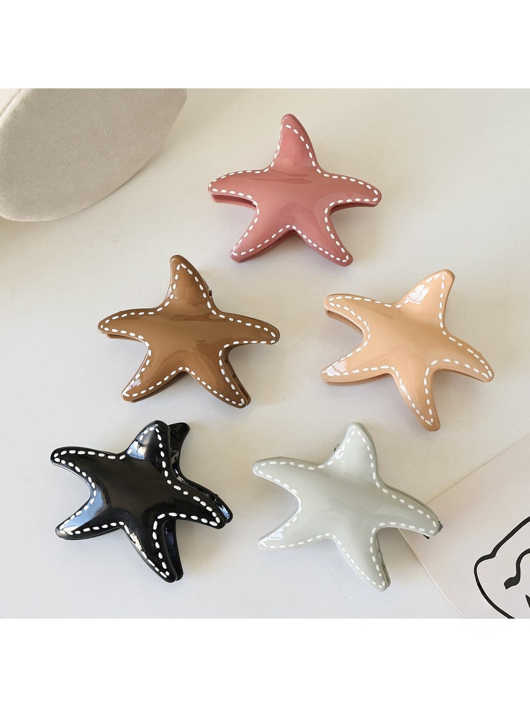 Beau - Starfish Ocean Style Glossy Claw Hair Clip