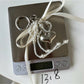 Keypus - Beaded Ribbon Bow Heart Bag Charm Keychain