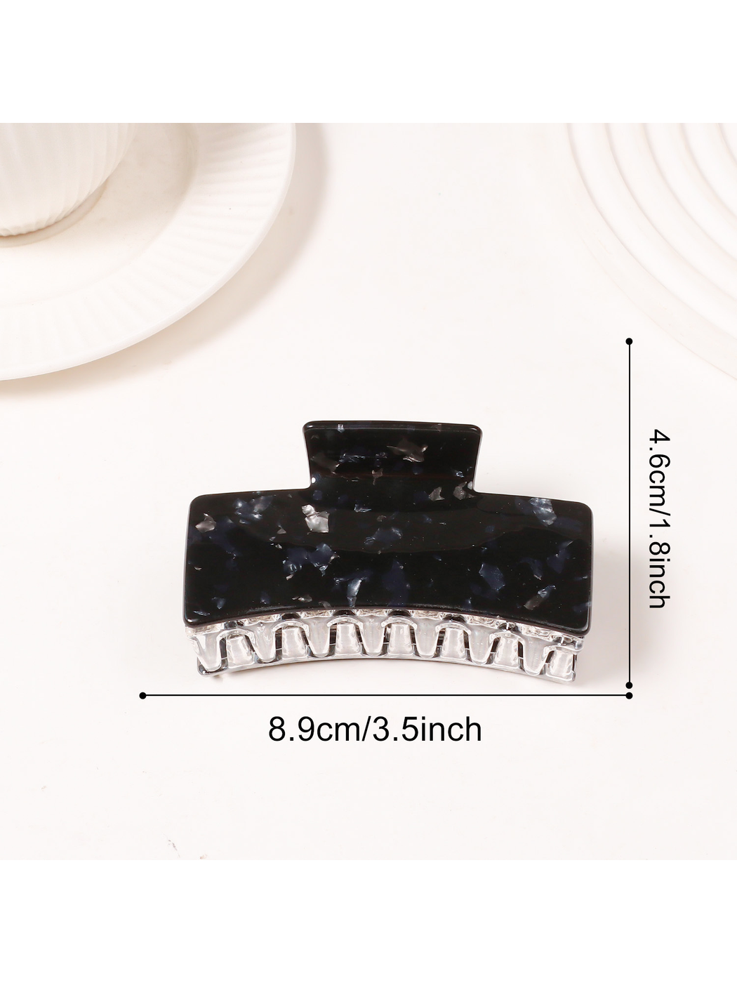 Beau - Iridescent Textured Square Claw Hair Clip