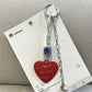 Keypus - Alloy Floral Heart Pendant Bag Charm Keychain