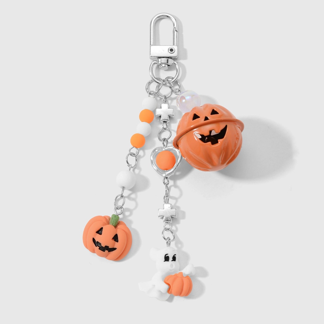 Keypus - Retro Halloween Pumpkin Ghost Keychain