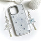 Keypus - Resin Snowflake Ribbon Heart Drop Keychain