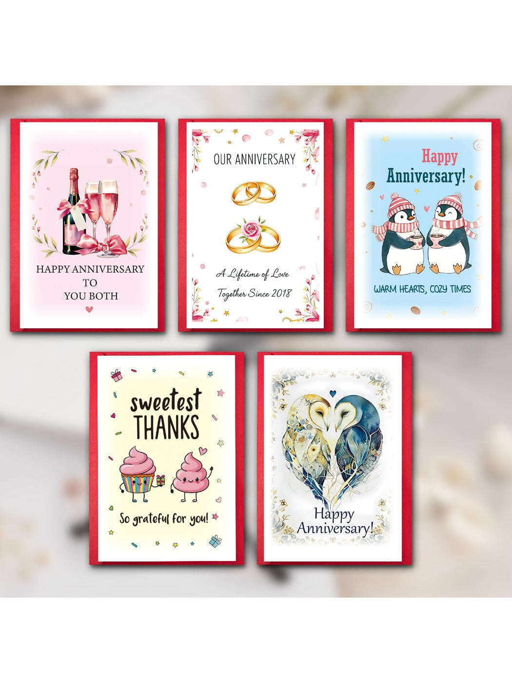 Carduria - Anniversary Thank You Greeting Card