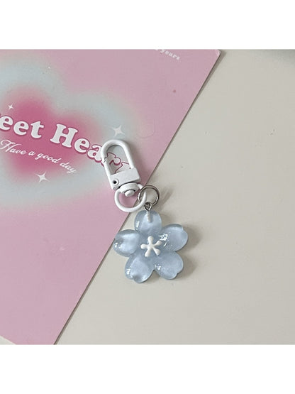 Keypus - Translucent Sakura Flower Ring Clasp Keychain