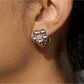 Earedge - Five-Petal Color-Block Flower Earrings