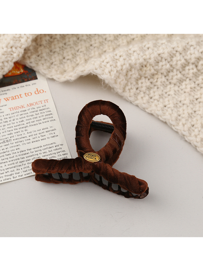 Beau - Large Looped Geometric Solid Color Claw Clip