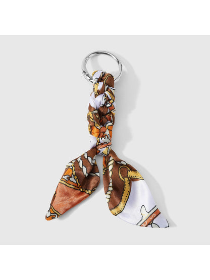 Keypus - Y2K Twisted Scarf Detail Alloy Keychain Bag Charm