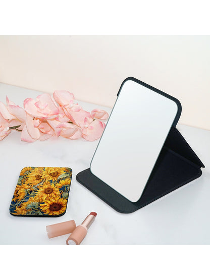 Mirroray - Floral Print Folding Desktop Vanity Mirror