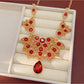 Nozari - Vintage Rhinestone Leaf Drop Jewelry