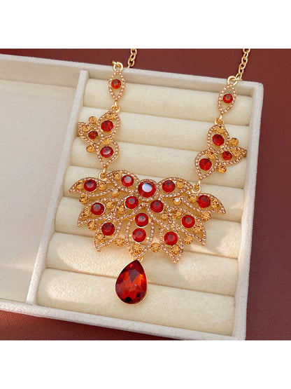 Nozari - Vintage Rhinestone Leaf Drop Jewelry