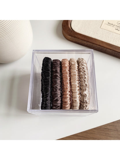 Gifty - Minimalist Satin Sausage-Shaped Hair Tie