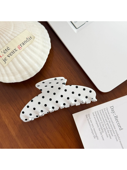 Beau - Sweet Polka Dot Curved Hair Claw Clip