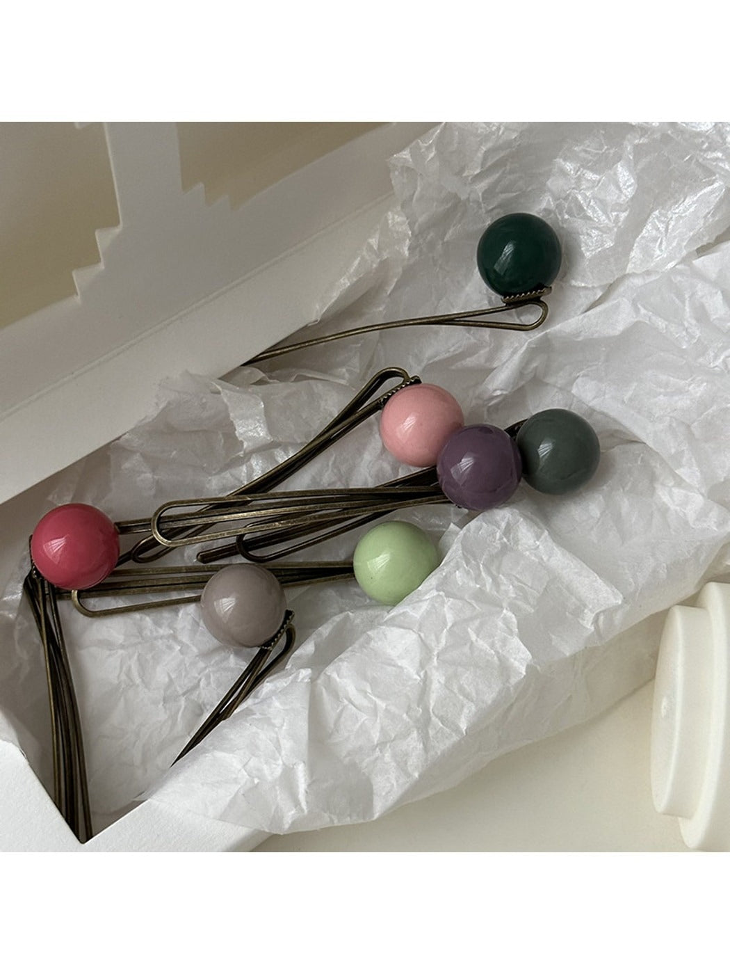 Beau - Decorative Round Ball Side Bangs Hair Clip