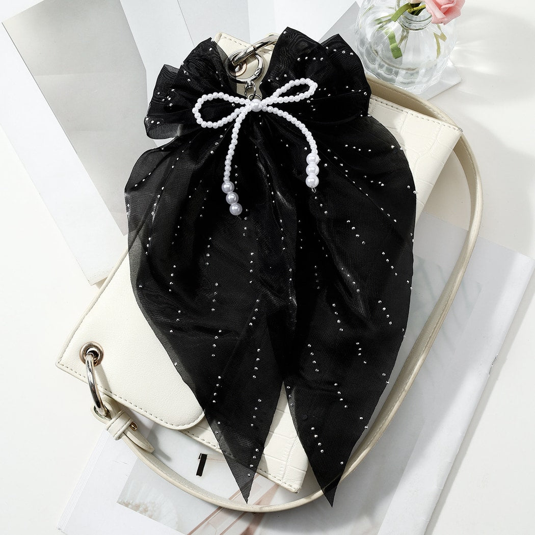 Keypus - Simple Style Beaded Bow Keychain