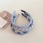 Gifty - Thin Band Blue Plaid Headband