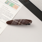 Beau - Plaid Fabric Oval Side Bangs Hair Clip