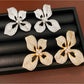 Earedge - Floral Statement Synthetic Zircon Stud Earrings