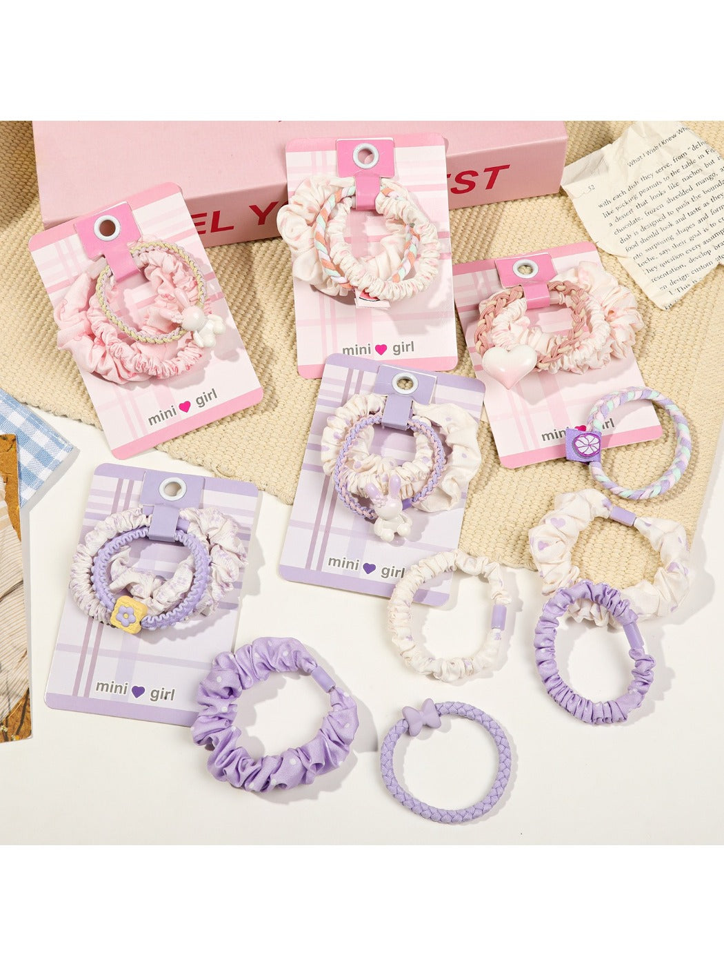 Gifty - Adorable Colorful Hair Tie Set