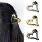Beau - Minimal Heart Outline Claw Clip
