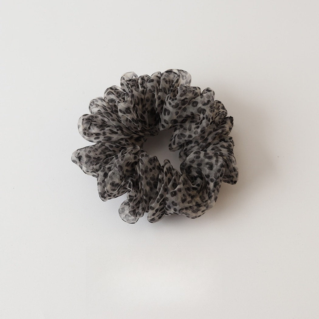 Gifty - Elegant Printed Mesh Ruffle Scrunchie