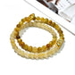 Close-up of Lovra minimalist stackable beaded bracelet with small round beads on a wrist