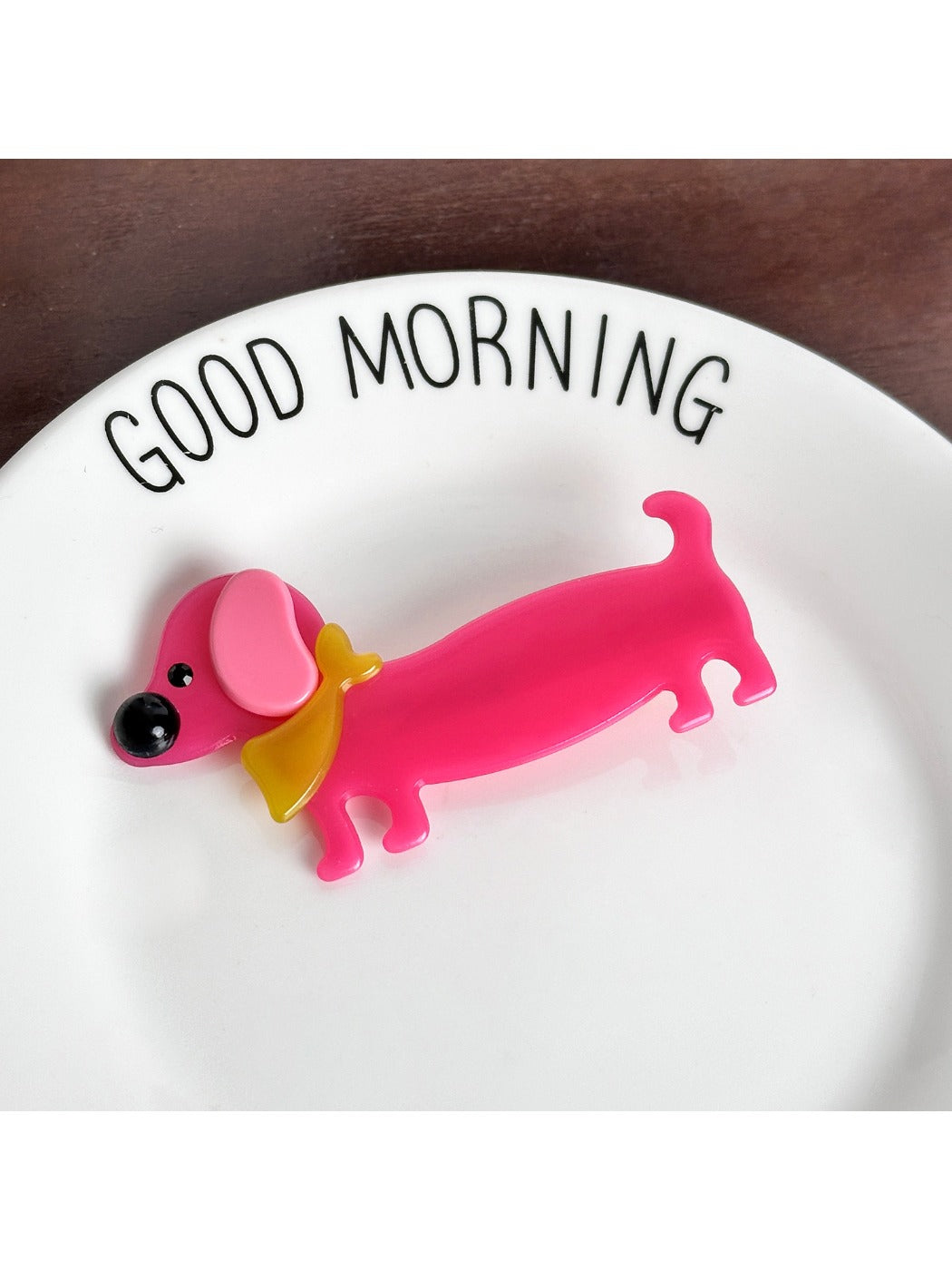 Beau - Cute Acetate Dachshund Hair Clip