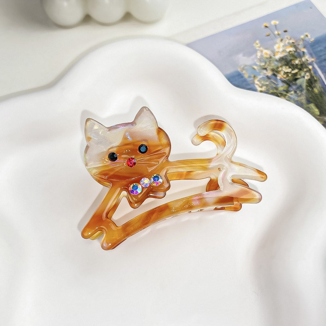 Beau - Openwork Cat Shape Decorative Claw Clip
