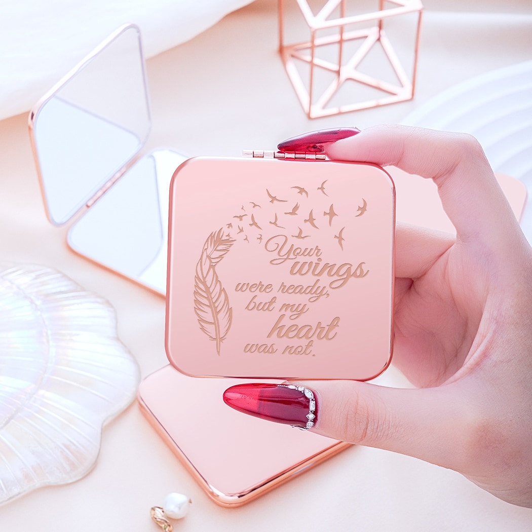 Mirroray - Portable Alloy Glass Compact Hand Mirror