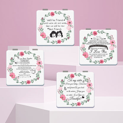 Mirroray - Floral Wreath Foldable Compact Makeup Mirror