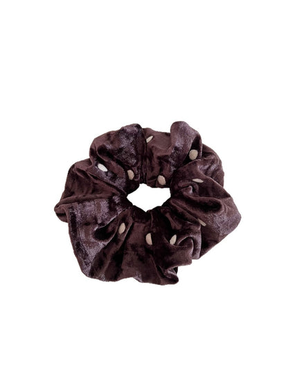 Gifty - Simple Velvet Polka Dot Scrunchie