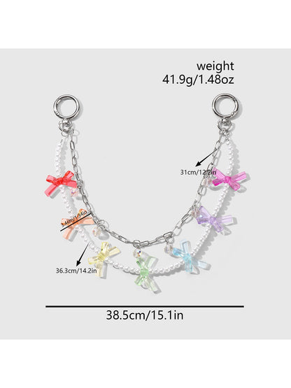 Keypus - Y2K Star Heart Bow Chain Bag Charm Keychain